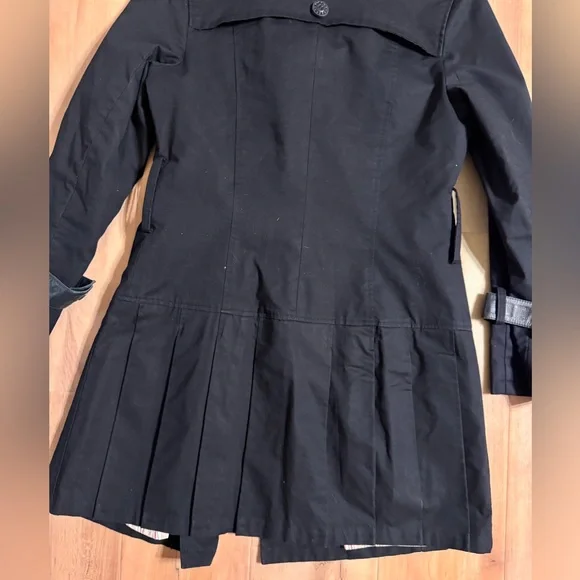 Mackage Trench Coat with Leather Trim Size Medium - Picture 7 of 11